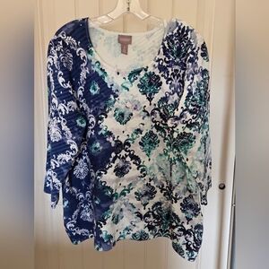 Chico's Heavyweight Patterned Sweater